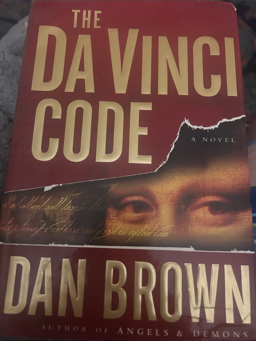 The Da Vinci Code by Dan Brown - Red & Gold Hardcover
